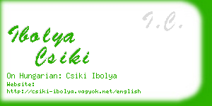 ibolya csiki business card